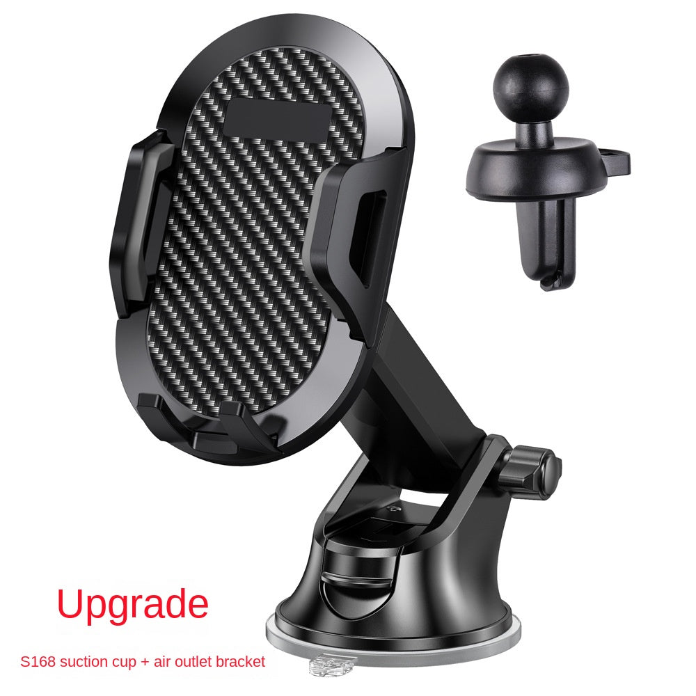 Long Rod Automatic Lock Car Phone Holder Telescopic Suction Cup Mount for Car Air Vent Lazy Live Streaming
