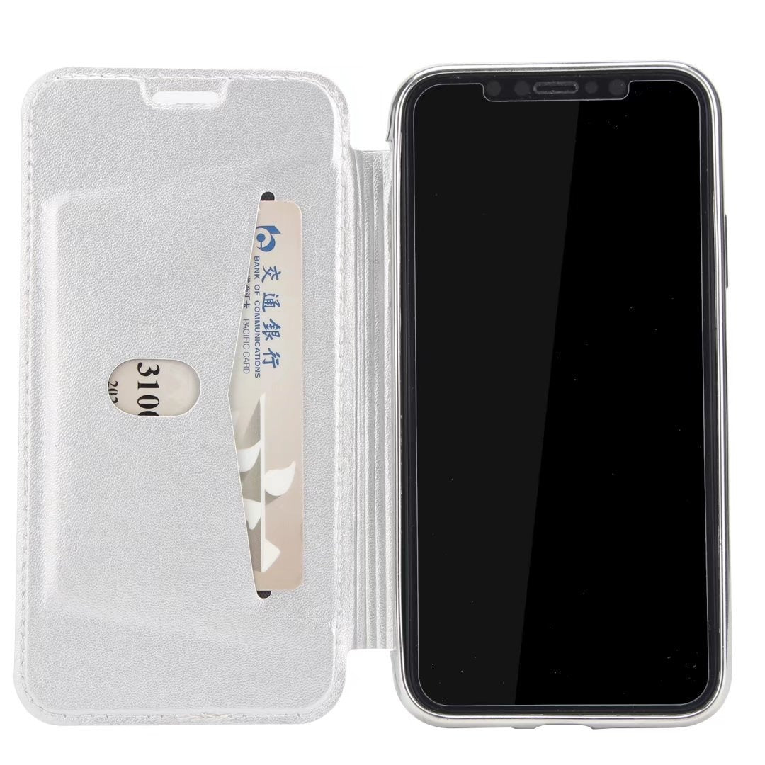 Suitable for iPhone 15 ultra-thin phone case XR electroplated TPU 12 phone protective case Apple 14 flip leather case