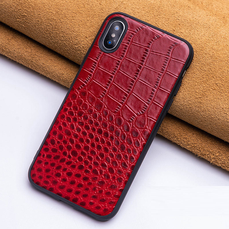 Suitable for iPhone 14 phone case Apple 13 Pro Max crocodile pattern 12 Pro genuine leather case 11 protective case