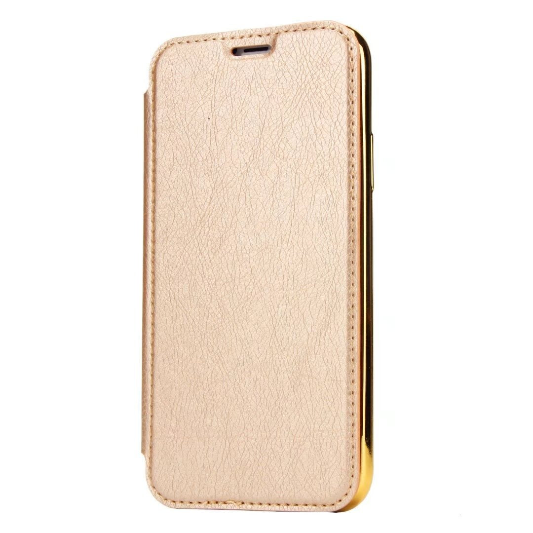 Suitable for iPhone 15 ultra-thin phone case XR electroplated TPU 12 phone protective case Apple 14 flip leather case