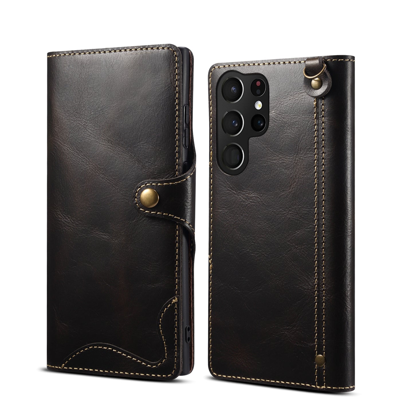 Samsung S22 Retro Leather Leather Case