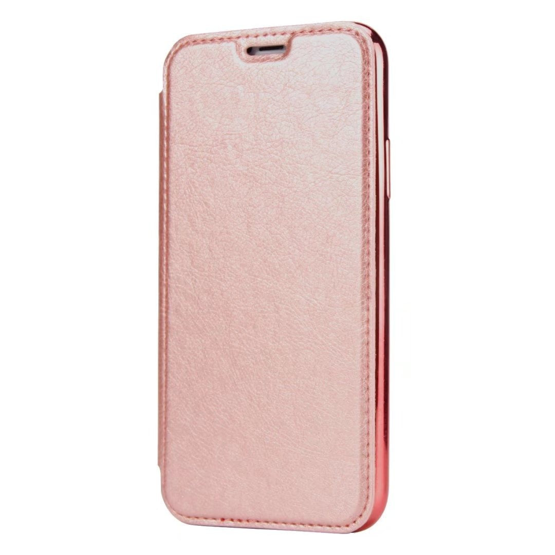 Suitable for iPhone 15 ultra-thin phone case XR electroplated TPU 12 phone protective case Apple 14 flip leather case